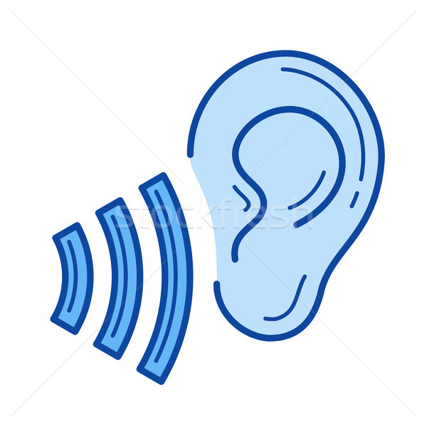 Listen symbol line icon. Stock photo © RAStudio