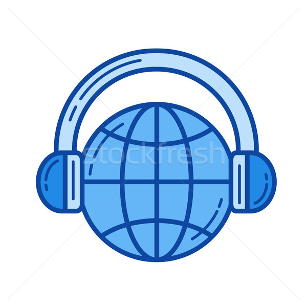 Global music service line icon. Stock photo © RAStudio