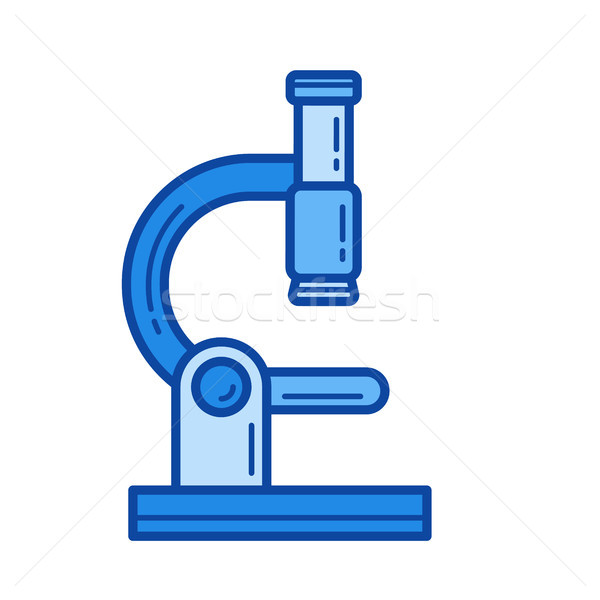 Microscope line icon. Stock photo © RAStudio