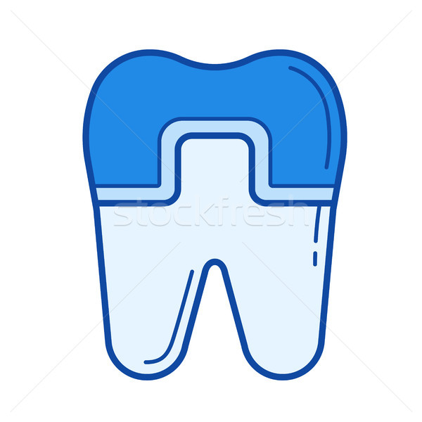 Filled tooth line icon. Stock photo © RAStudio