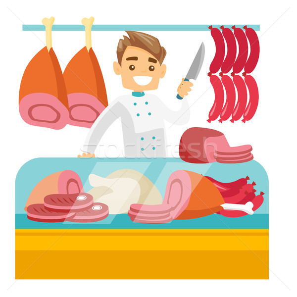 Butcher offering fresh meat in the butchery. Stock photo © RAStudio