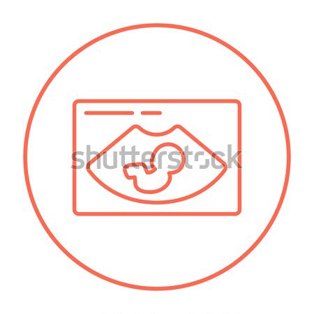 Fetal ultrasound line icon. Stock photo © RAStudio