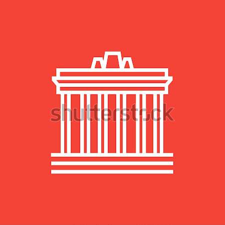 Acropolis of Athens line icon. Stock photo © RAStudio