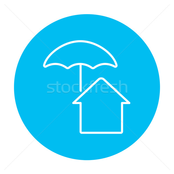 House under umbrella line icon. Stock photo © RAStudio