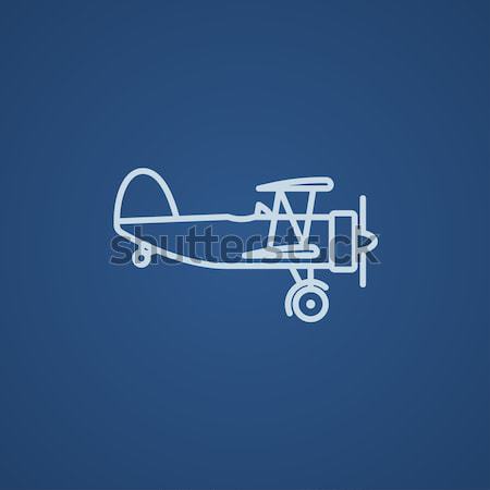 Propeller plane line icon. Stock photo © RAStudio