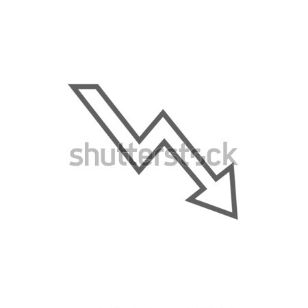 Arrow downward line icon. Stock photo © RAStudio