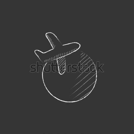 Baba cumi rajz ikon vektor izolált Stock fotó © RAStudio