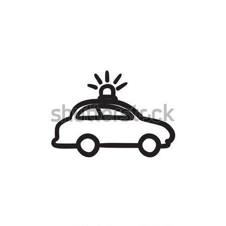 Police car sketch icon. Stock photo © RAStudio