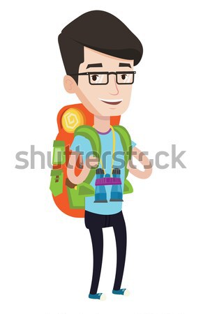 Man playing flying disc vector illustration. Stock photo © RAStudio