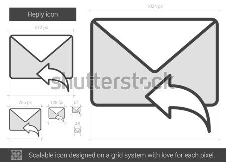 Imagine de stoc: Replica · linie · icoană · vector · izolat · alb