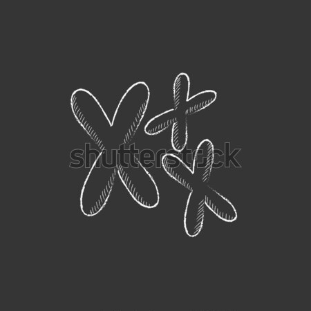 Kroki ikon vektör yalıtılmış Stok fotoğraf © RAStudio