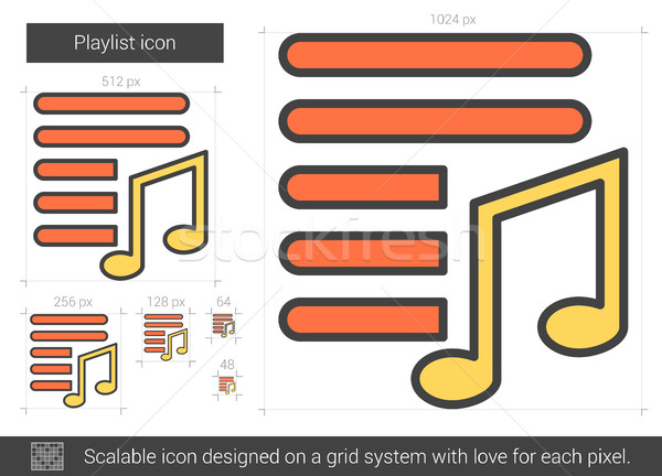 Playlist line icon. Stock photo © RAStudio