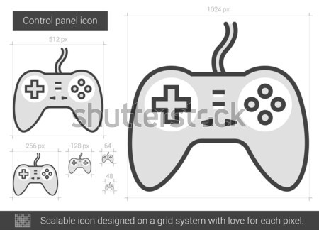 Game pad line icon. Stock photo © RAStudio