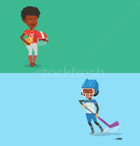 Dos deporte banners espacio texto vector Foto stock © RAStudio