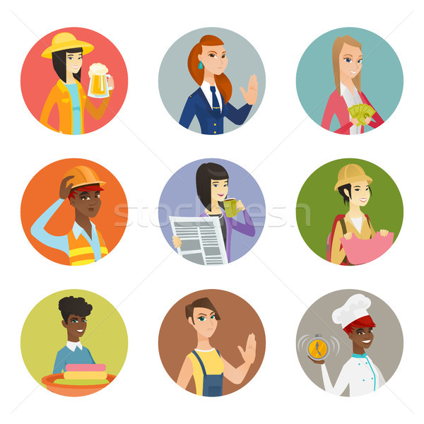 Vector set of characters of different professions. Stock photo © RAStudio