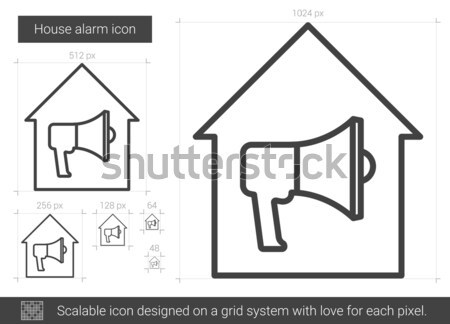 House alarm line icon. Stock photo © RAStudio