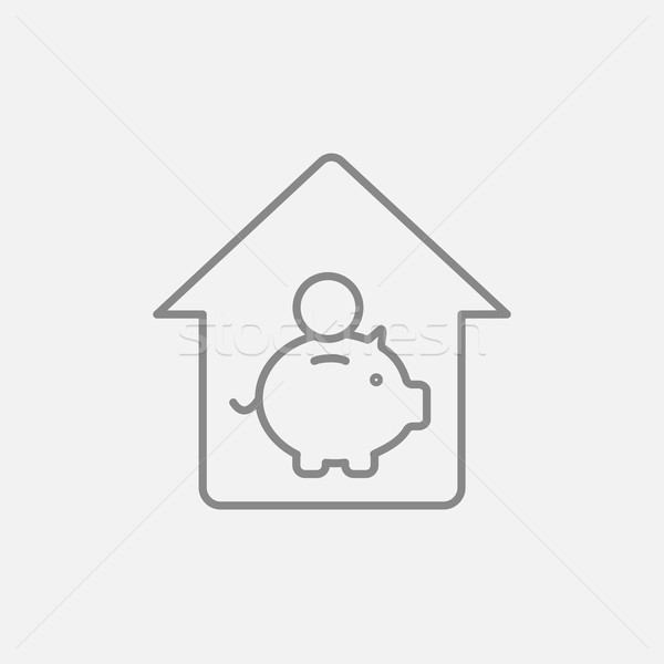 House savings line icon. Stock photo © RAStudio