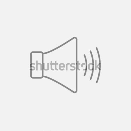 Hangszóró hangerő vonal ikon háló mobil Stock fotó © RAStudio
