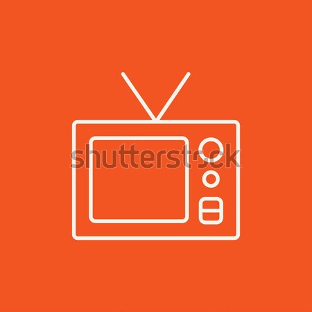 Retro television line icon. Stock photo © RAStudio