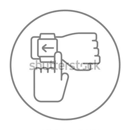 Smartwatch line icon. Stock photo © RAStudio