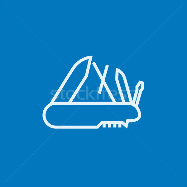 Multipurpose knife line icon. Stock photo © RAStudio