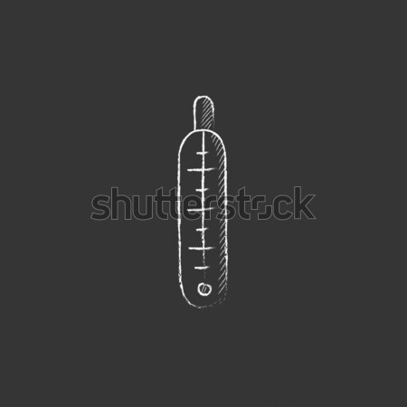 Medical termometru cretă icoană Imagine de stoc © RAStudio