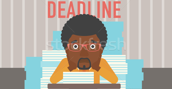 Man having problem with deadline. Stock photo © RAStudio