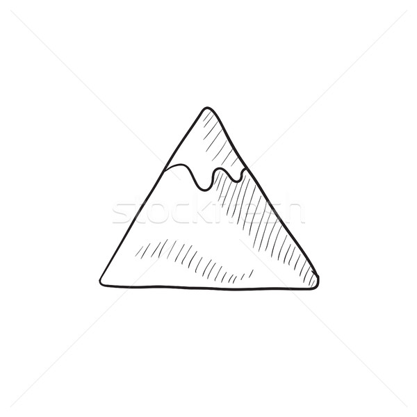 Montagne croquis icône vecteur isolé dessinés à la main Photo stock © RAStudio