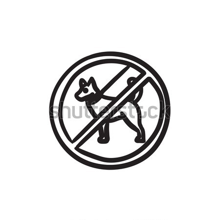 No dog sign sketch icon. Stock photo © RAStudio