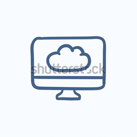 Cloud computing sketch icon. Stock photo © RAStudio
