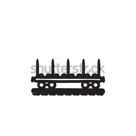 Cargo wagon sketch icon. Stock photo © RAStudio