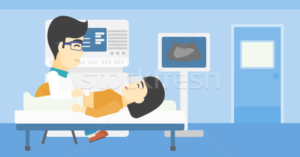 Patient during ultrasound examination. Stock photo © RAStudio
