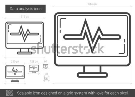 Data analysis line icon. Stock photo © RAStudio