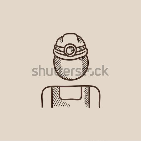 Coal miner sketch icon. Stock photo © RAStudio