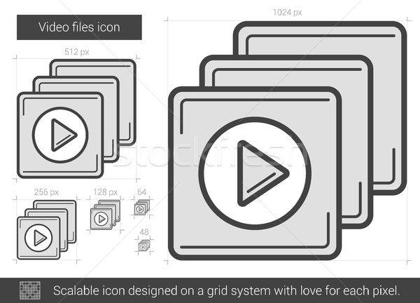 Video files line icon. Stock photo © RAStudio