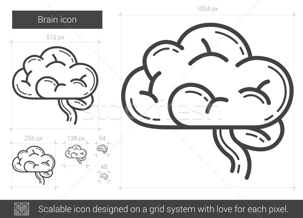 Brain line icon. Stock photo © RAStudio