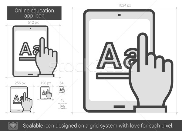 Online education app line icon. Stock photo © RAStudio