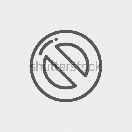 Niet toegestaan teken schets icon vector Stockfoto © RAStudio
