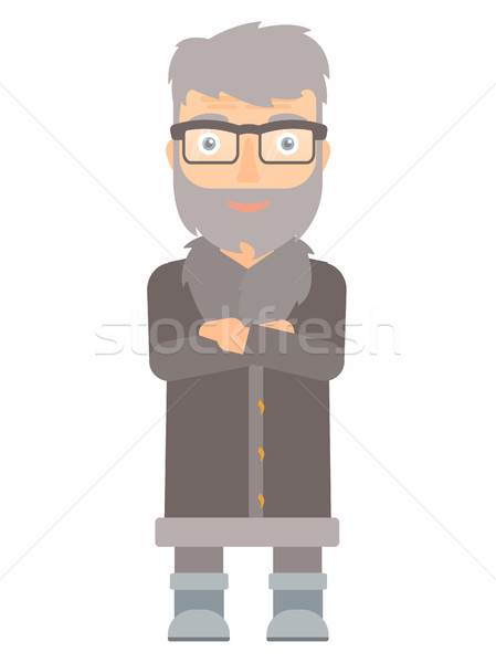 Smiling north man with arms crossed. Stock photo © RAStudio