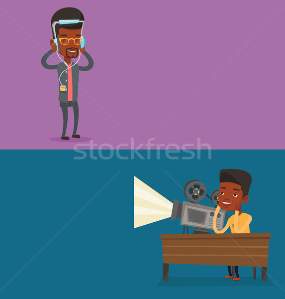 Two media banners with space for text. Stock photo © RAStudio