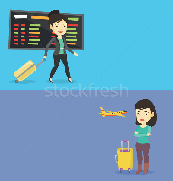 Two transportation banners with space for text. Stock photo © RAStudio