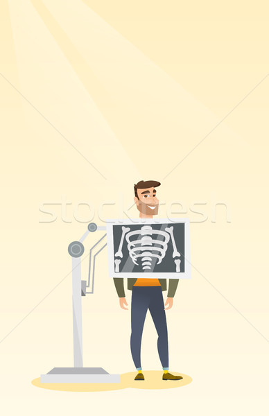 Stock photo: Patient during x ray procedure vector illustration