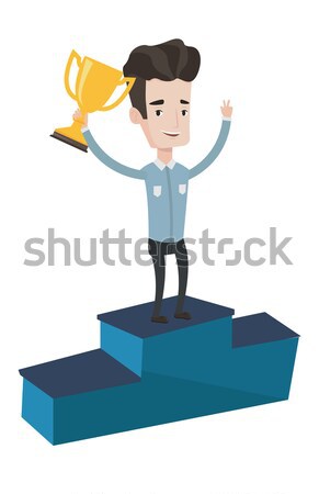 Businessman proud of his business award. Stock photo © RAStudio