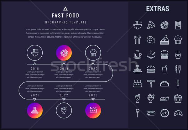 Fast food infographic template and elements. Stock photo © RAStudio