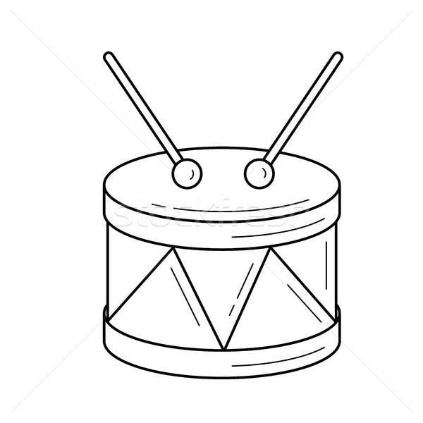 Snare drum line icon. Stock photo © RAStudio