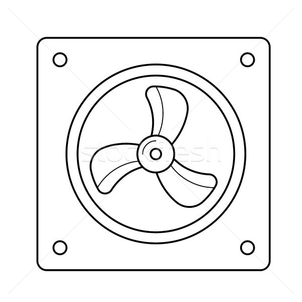 Computer air fan line icon. Stock photo © RAStudio