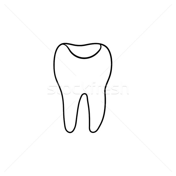 Tooth cavity hand drawn outline doodle icon. Stock photo © RAStudio