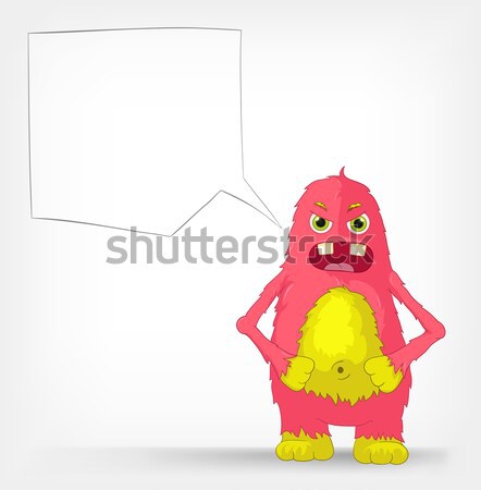 Funny potwora artysty odizolowany szary Zdjęcia stock © RAStudio