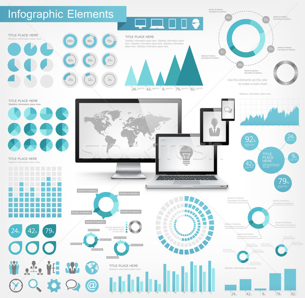 Stock fotó: Ipar · infografika · elemek · alkalom · vidék · eps