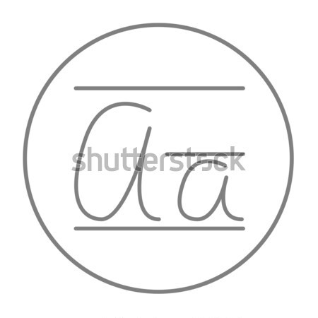 Cursive letter thin line icon Stock photo © RAStudio